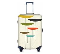 FLGHJNBJN Housse de bagage imprimée moderne du milieu du siècle, protection de coffre extensible, bouclier de bagage personnalisé, pour voyage d'affaires, blanc, M, Valise