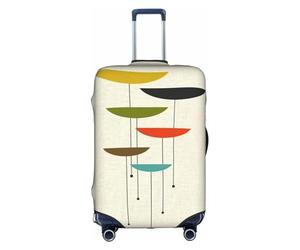 FLGHJNBJN Housse de bagage imprimée moderne du milieu du siècle, protection de coffre extensible, bouclier de bagage personnalisé, pour voyage d'affaires, blanc, S, Valise
