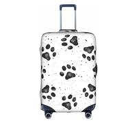 FLGHJNBJN Housse de bagage imprimée patte de chien, protection de coffre extensible, bouclier de bagage personnalisé, pour voyage d'affaires, blanc, M, Valise