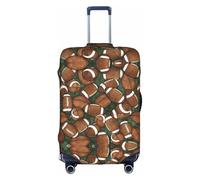 FLGHJNBJN Housse de bagage imprimée verte de football, protection de coffre extensible, protection de bagages personnalisée, pour voyage d'affaires, blanc, L, Valise