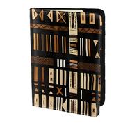 FLGHJNBJN Housse de passeport de voyage en tissu de boue africaine avec poche de rangement pour documents, indispensable de voyage en cuir synthétique