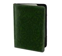 FLGHJNBJN Hunter Étui pour passeport de voyage avec poche de rangement pour documents et imprimé pétales de fleurs Vert