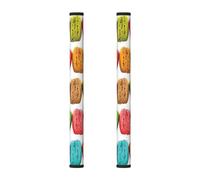 FLGHJNBJN Lot de 2 housses en néoprène pour poignée de réfrigérateur, micro-ondes et four aromatisé macaron biscuit