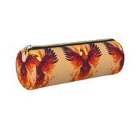 FLGHJNBJN Phoenix Trousse à crayons en cuir écologique avec fermeture éclair lisse et grande capacité, doré, Taille unique, Porte-cartes