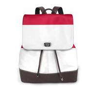 FLGHJNBJN Sac à dos polyvalent en cuir avec drapeau de Monaco pour femme, sac à dos élégant en polyuréthane pour les trajets quotidiens, l'université, les voyages, l'extérieur