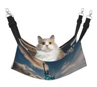 FLGHJNBJN Statue de la Liberté à New York - Hamac confortable pour chat - Perchoir de fenêtre réglable avec velours doux pour chats d'intérieur