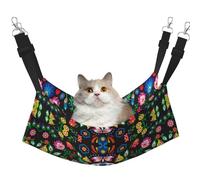 FLGHJNBJN Sugar Horror Hamac confortable pour chat avec motif tête de mort et fleurs