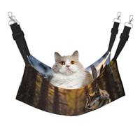 FLGHJNBJN Wolfs Hamac confortable pour chat, perchoir de fenêtre, lit réglable avec velours doux pour chats d'intérieur