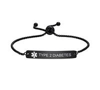 FLHEART Bracelets d'alerte médicale pour femmes : chaîne cœur délicat en acier inoxydable avec gravure gratuite bracelet d'identification médicale pour femmes et filles, plaqué or 18 carats, étanche