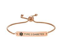 FLHEART Bracelets d'alerte médicale pour femmes : chaîne cœur délicat en acier inoxydable avec gravure gratuite bracelet d'identification médicale pour femmes et filles, plaqué or 18 carats, étanche