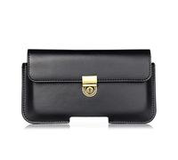 FLHTZS Étui de téléphone Universel,étui en Cuir avec Clip de Ceinture,Sac de Ceinture Horizontal pour:iPhone 13/14/15/16/Plus/Pro/Max/XR/XS/X,Samsung S22/S23/S24/Lite/Plus/Ultra/A53 (7,2" Noir 9563)