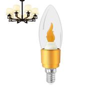 Flicker Flame Limil Bulb - 1,38 pouces E12 E14 Effet LED de base pour ambiance de Noël, simulation de flamme réaliste avec design d'économie d'énergie, luminosité décorative pour Halloween et
