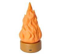 Flickering Flame Night Light - LED Fire Effect Lamp, 3 Mode Ambient Glow, Realistic Dancing Flame | Decorative Mood Lighting For Halloween Christmas Camping Patio
