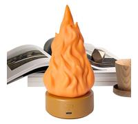 Flickering Flame Nightlight - LED Flickering Flame Lamp Fire Light - 3 Modes Ambient Halloween Decorations For Indoor Outdoor Garden Christmas Holiday Home Decor Bedroom Table Shelf