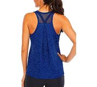 Fliegend Femme Debardeur Sport Tee Shirt Mesh Tank Top Yoga Fitness Running Haut Workout Training Jogging Tops Casual Basic Vest 2XL
