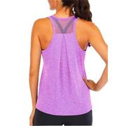 Fliegend Femme Debardeur Sport Tee Shirt Mesh Tank Top Yoga Fitness Running Haut Workout Training Jogging Tops Casual Basic Vest XL