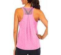 Fliegend Femme Debardeur Sport Tee Shirt Mesh Tank Top Yoga Fitness Running Haut Workout Training Jogging Tops Casual Basic Vest L