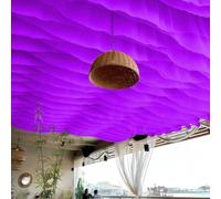 Fliegengitter Décoration de protection solaire 50 x 400 cm en mousseline de soie pour balcon, jardin, couloir, toit, rebord de fenêtre, piscine, rouge violet clair