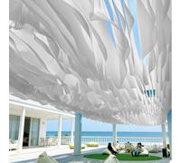 Fliegengitter Décoration solaire 100 x 100 cm Protection UV en mousseline de soie pour balcon, jardin, couloir, toit, rebord de fenêtre, piscine, gris clair