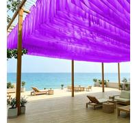 Fliegengitter Décorations de protection solaire 0,5 x 1 m Baldaquin Protection UV Mousseline pour balcon, jardin, couloir, toit, rebord de fenêtre, piscine : rouge violet clair