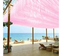 Fliegengitter Décorations de protection solaire 1 x 1 m en mousseline de soie pour balcon, jardin, couloir, toit, rebord de fenêtre, piscine : rose