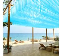 Fliegengitter Décorations de protection solaire 1 x 1 m en mousseline de soie pour balcon, jardin, couloir, toit, rebord de fenêtre, piscine : bleu lac
