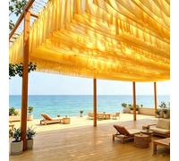 Fliegengitter Décorations de protection solaire 1 x 5,5 m Décorations cérémonielles lavables pour balcon, jardin, couloir, toit, rebord de fenêtre, piscine : jaune doré