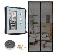 Fliegengitter Moustiquaire de porte magnétique, 160 x 195 cm, extensible à 4 cm de chaque côté pour porte de balcon, porte de terrasse