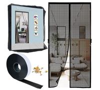 Fliegengitter Moustiquaire pour porte - 85 x 210 cm - Aimants plus puissants - Sans perçage - 5 x plus forte que la normale