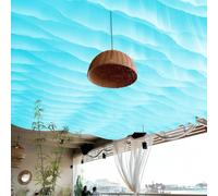 Fliegengitter Protection solaire - 100 x 650 cm - Décoration cérémonielle lavable pour mariage, anniversaire, fête, décoration pour salle à manger, hôtel, banquet, cérémonie, bleu lac