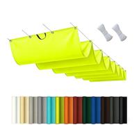 Fliegengitter Protection solaire pour balcon - 1,8 x 5,5 m - Réglable - Protection contre les intempéries - Multicolore - 13 couleurs et tailles - Pour balcon, terrasse, jardin, jaune-vert