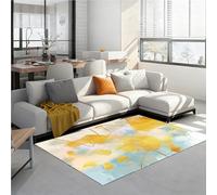 Fliegengitter Tapis 120 x 210 cm, lavable, antidérapant, super doux, moderne, douillet, à poils courts, pour salon, salle à manger et couloir