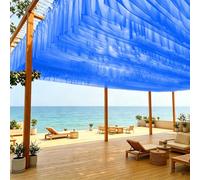 Fliegengitter Voile d'ombrage 0,5 x 5,5 m, protection UV, lavable, pour balcon, jardin, couloir, toit, rebord de fenêtre, piscine : bleu foncé