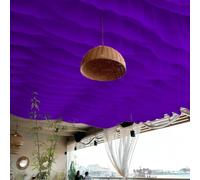 Fliegengitter Voile d'ombrage 100 x 700 cm - Protection UV - En mousseline de soie - Pour balcon, jardin, couloir, toit, rebord de fenêtre, piscine - Violet foncé