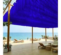 Fliegengitter Voile d'ombrage - Décoration - 0,5 x 6,5 m - Protection UV - Lavable - Pour mariage, anniversaire, fête, décoration pour salle à manger, hôtel, banquet, cérémonie - Bleu roi