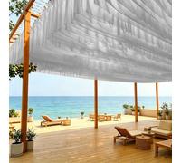 Fliegengitter Voile d'ombrage - Décoration - 1 x 4,5 m - Protection UV - En mousseline de soie - Pour cour, pelouse, jardin, parc, camping, terrasse - Gris clair