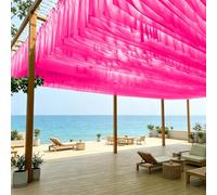 Fliegengitter Voile d'ombrage droit - 1 x 6,5 m - Décoration cérémonielle lavable pour mariage, anniversaire, fête, décoration pour salle à manger, hôtel, banquet, cérémonie - Rose rouge