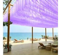 Fliegengitter Voile d'ombrage droit - 1 x 6 m - Protection UV - Lavable - Pour cour, pelouse, jardin, parc, camping, terrasse - Violet clair