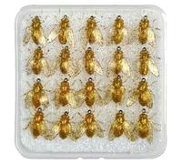 Fliegenköder | 20 künstliche Forellenköder in Insektenform | Bienenmuster-Fliegen mit praktischer Tragetasche für Angler in Süßwasser, Salzwasser, See, Fluss, Teich und beim Outdoor-Abenteuer