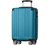 Flieks Trolley valise de voyage valise à coque dure avec roue universelle, bagage à main valise avec serrure TSA, M, 37.5x22.5x56.5cm, vert