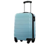 Flieks Trolleys Valise de voyage avec roue universelle, valise rigide Bagage à main Trolley avec serrure à combinaison et barre télescopique, M, 34.5x23x47cm, Bleu