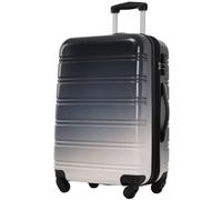 Flieks Trolleys Valise de voyage avec roue universelle, valise rigide Bagage à main Trolley extensible avec serrure à combinaison, L, 41.5x27.5x59cm, dégradé de gris