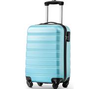 Flieks Valise de voyage avec roue universelle, trolley Valise à coque dure Bagage à main avec roulettes pivotantes, M, 35x23x57cm, bleu clair