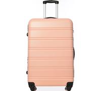 Flieks Valise de voyage avec roue universelle, Trolley Valise à coque dure Bagage à main avec roulettes pivotantes, XL, 52x32x78cm, Rose