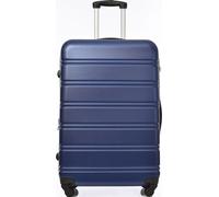 Flieks Valise de voyage avec roue universelle, trolley Valise à coque dure Bagage à main avec roulettes pivotantes, XL, 52x32x78cm, bleu foncé
