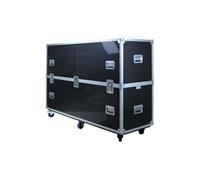 Kimex Flight case pour deux écrans TV 65"-75" sur roulettes Noir 103-6575