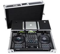 Flight Case pour contrôleur DJ Walkasse Pro DDJ-FLX10 LTS Silver. Support pour Ordinateur Portable. Rembourrage de Protection Interne en Mousse Dense. Support pour Ordinateur Portable. Multiplis 9 mm