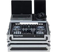 Flight Case pour contrôleur DJ Walkasse Pro DDJ-FLX4 W LTS Silver. Support pour ordinateur portable. Rembourrage de protection interne en mousse dense. Support pour ordinateur portable. Multiplis 9 mm