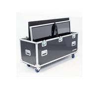 KIMEX Flight Case pour Deux Écrans TV 55''-70'', Protection et Transport Sécurisé, Mousse Compacte Interchangeable, Système Antivol Intégré