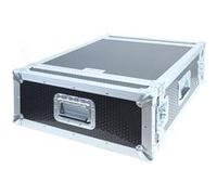 Flight case rack 19'', Capacité 4U, Double porte Noir G